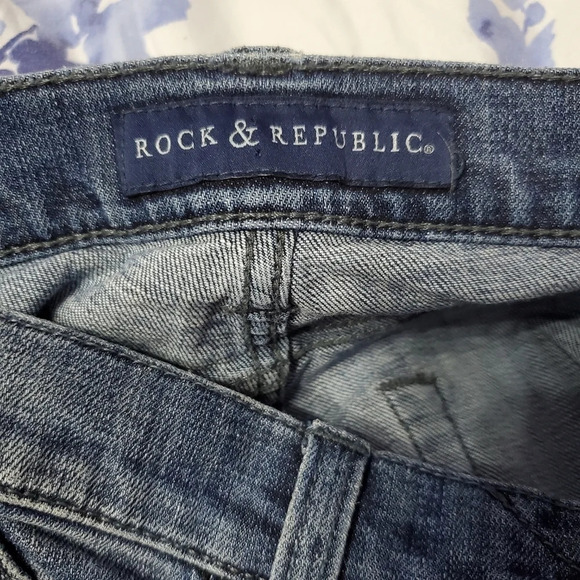Rock & Republic Women's Berlin Jeans Embellised & Distressed 8 M - Picture 10 of 12